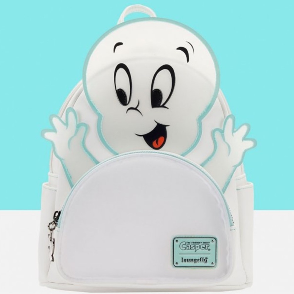 NWT Loungefly Casper Friendly Ghosty Glow In Dark Faux Leather Mini Back Pack - Picture 12 of 12